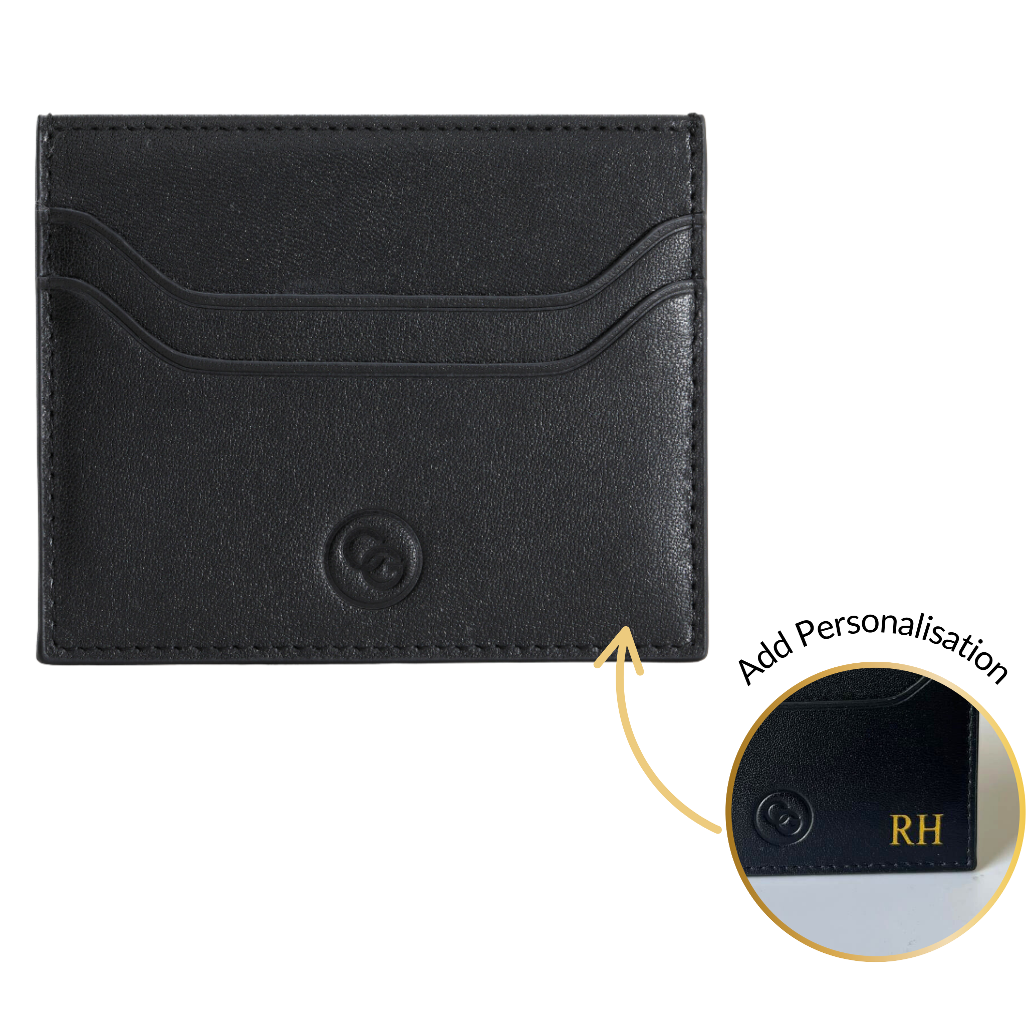 Black Leather Card Holder