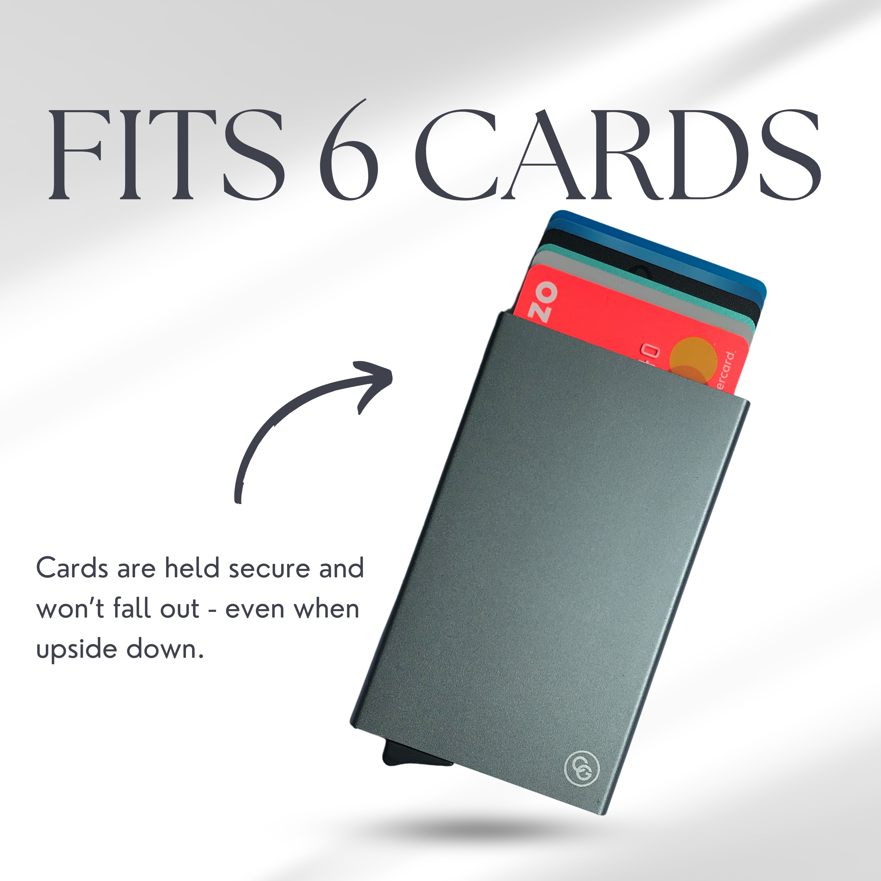 aluminium card holder with cards ejected