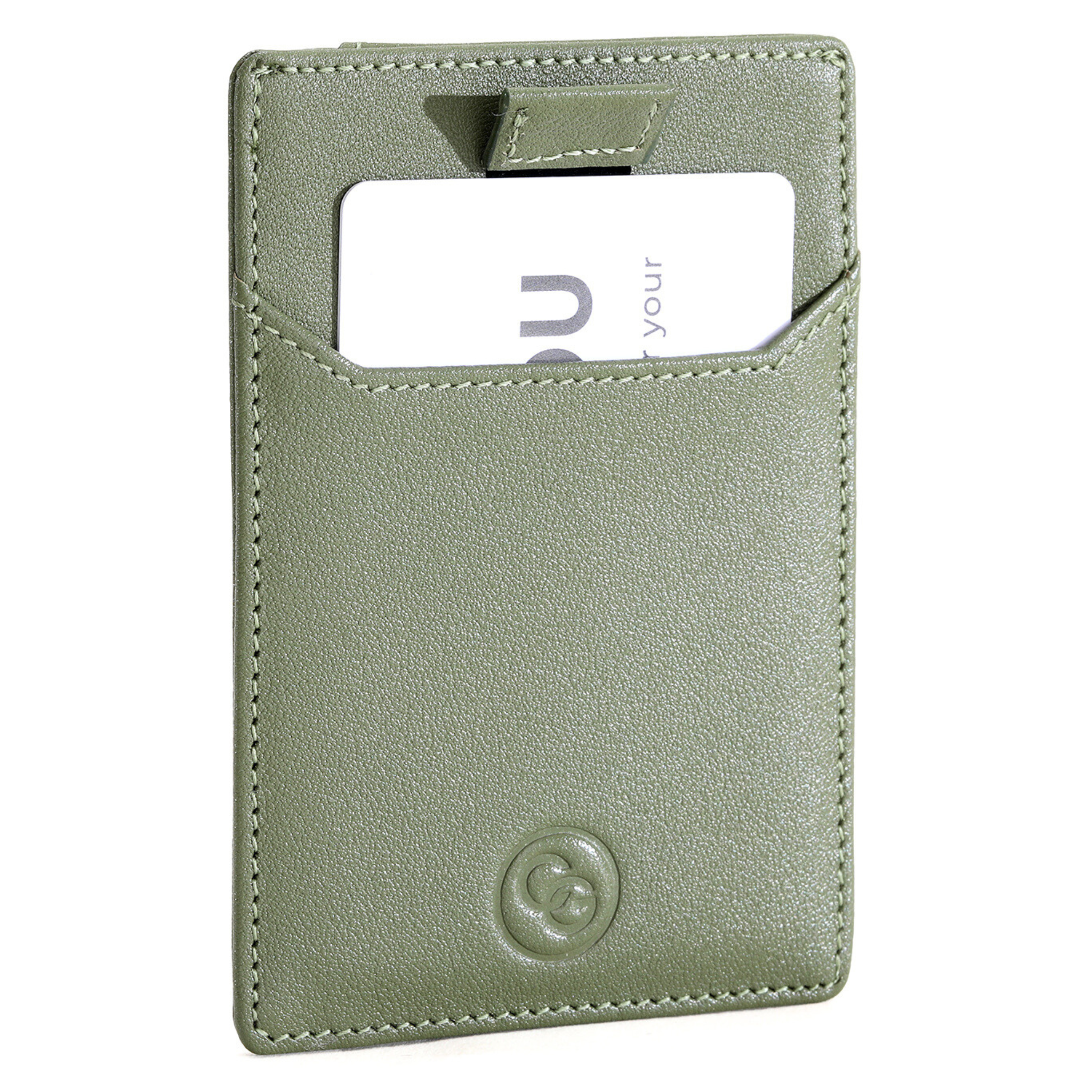 RFID blocking card holder in green