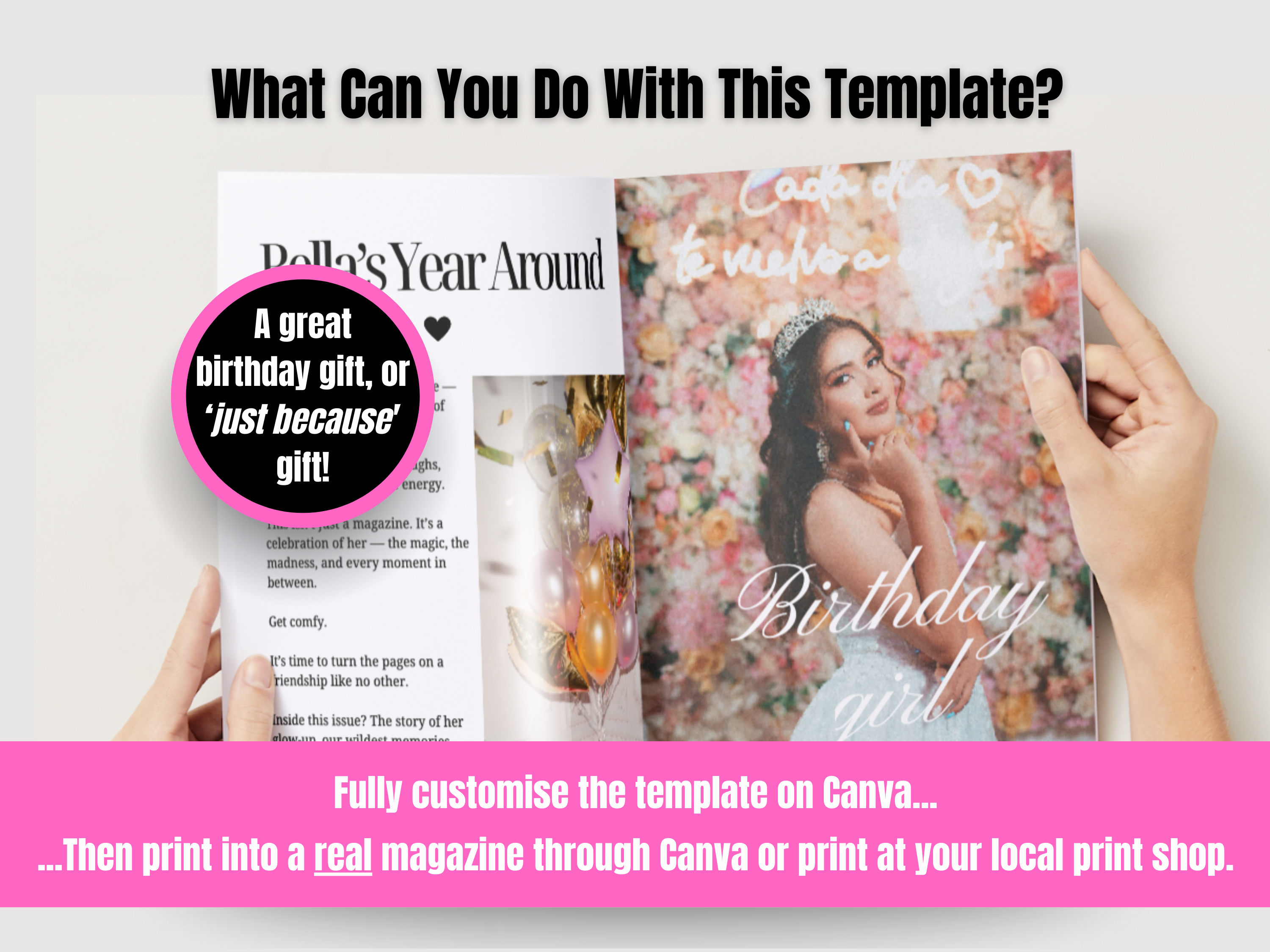 Best friend magazine template open