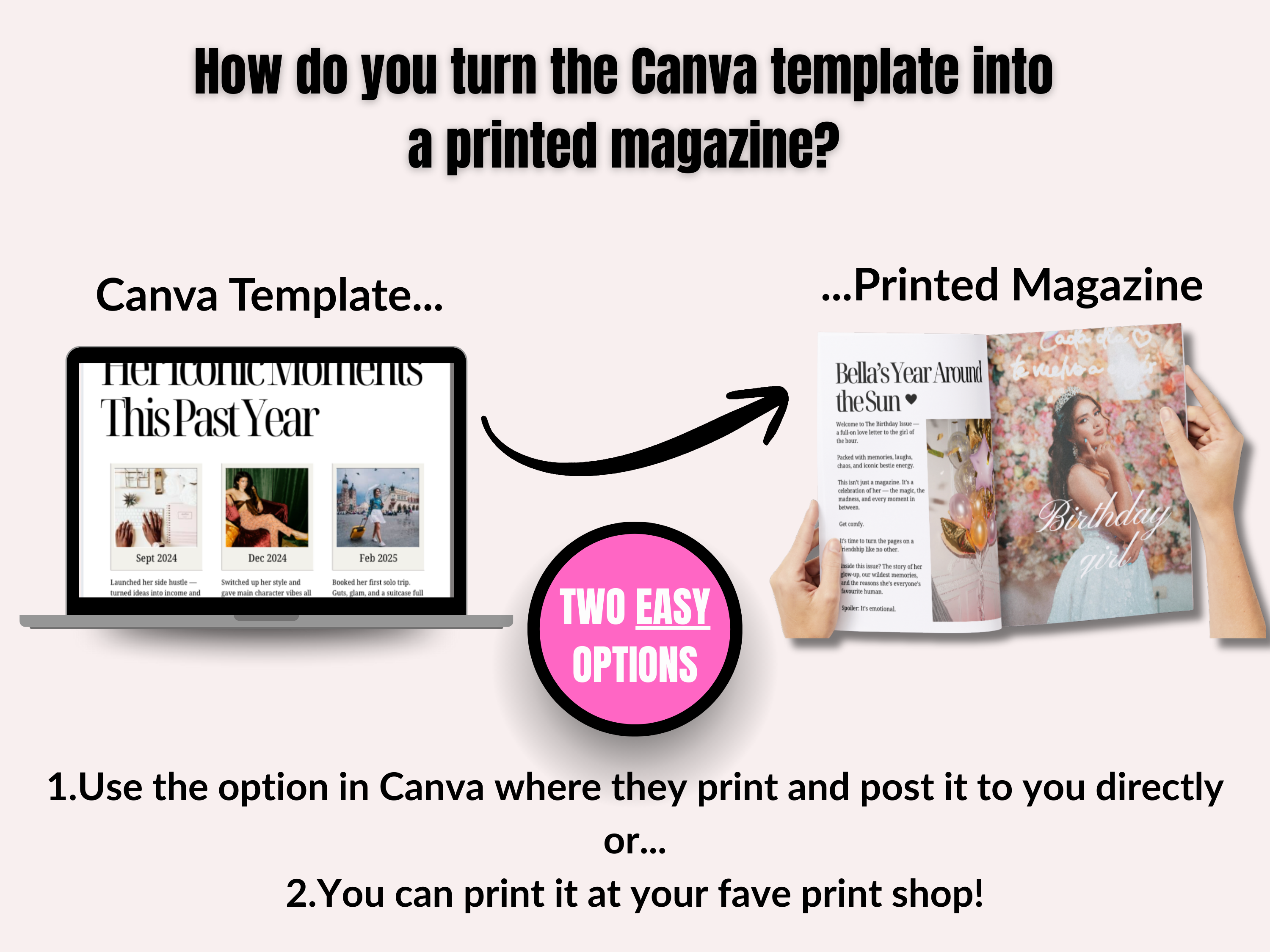 Bestie Birthday Magazine Template