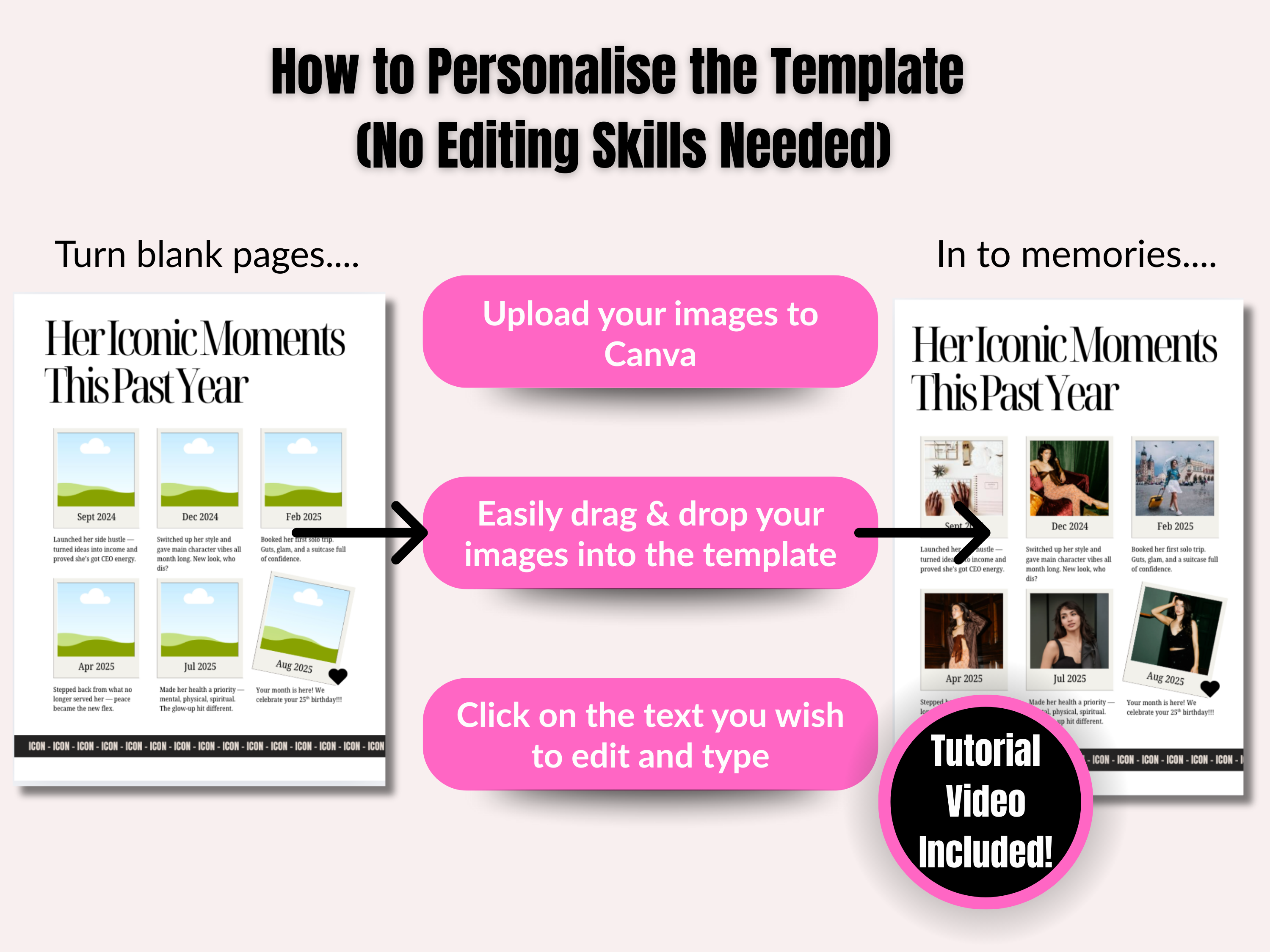 Bestie Birthday Magazine Template