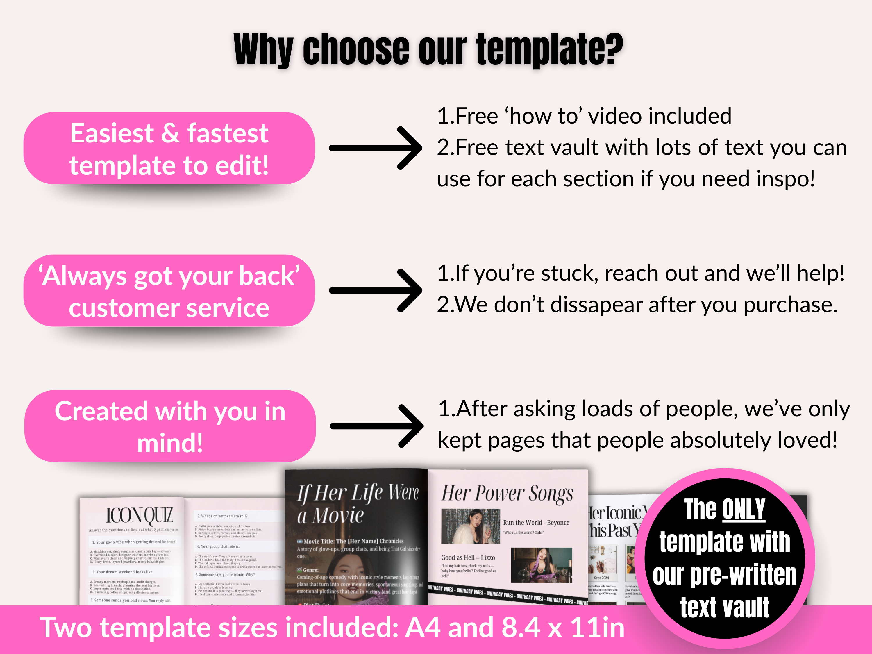 Bestie Birthday Magazine Template