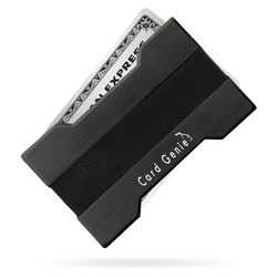 Slim RFID Metal Card Holder - Black